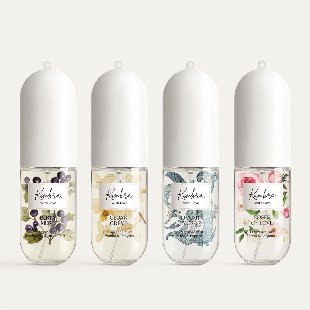 4 piece Body Mist Discovery Set ( Key Chain )