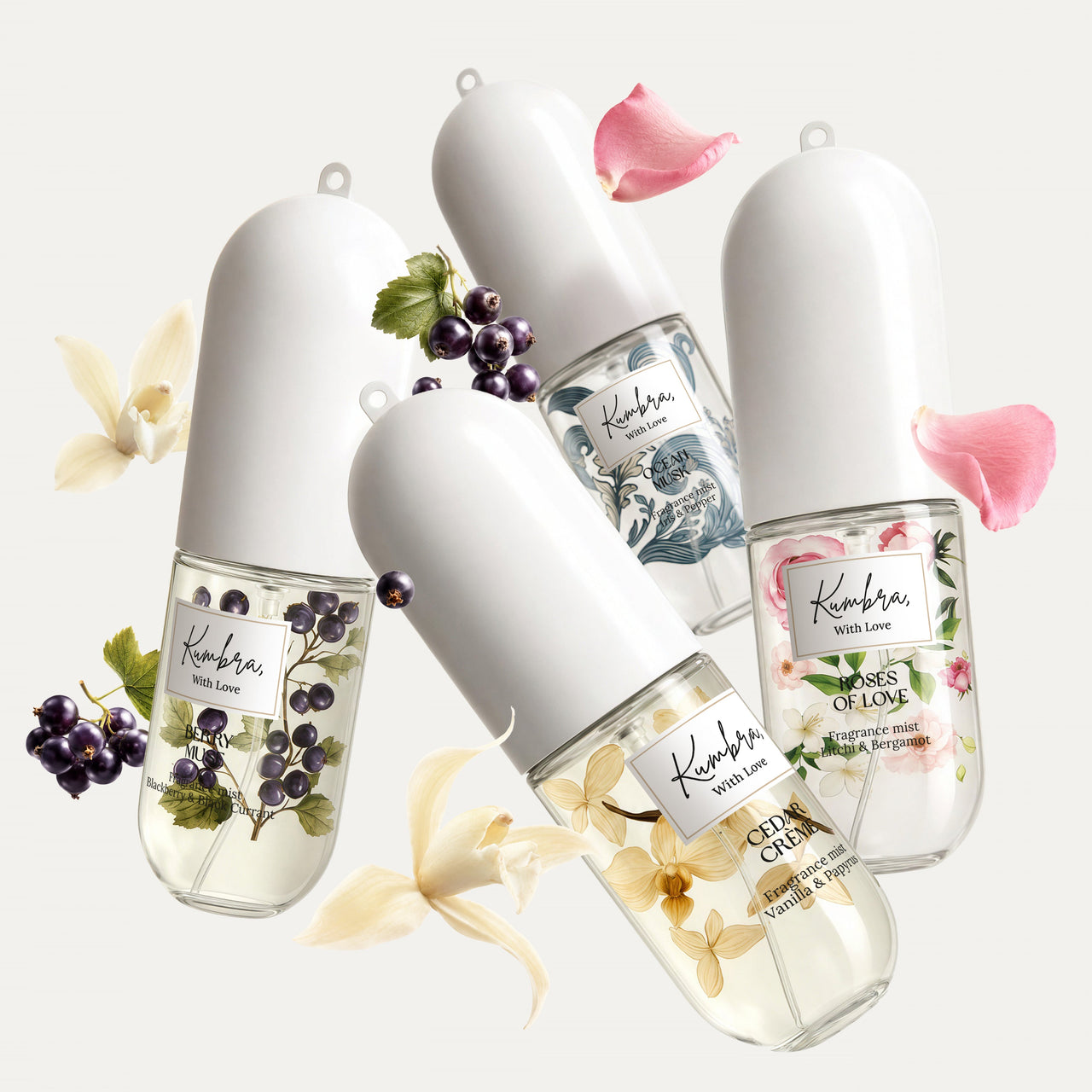 4 piece Body Mist Discovery Set ( Key Chain )